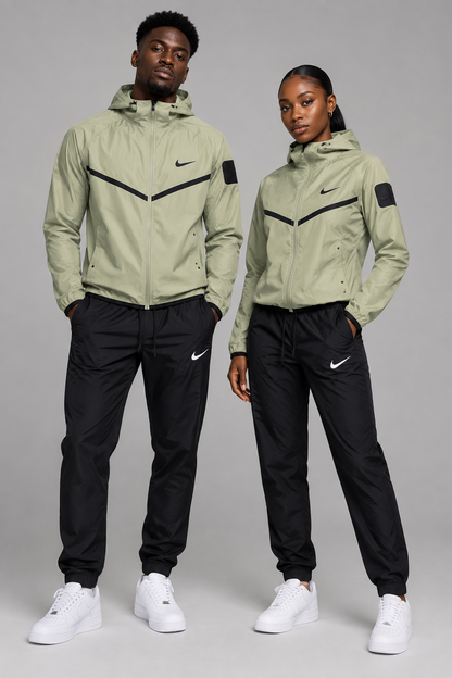 Ensemble Survêtement fitness Ni-ke swoosh avec Capuche (toile) Biege