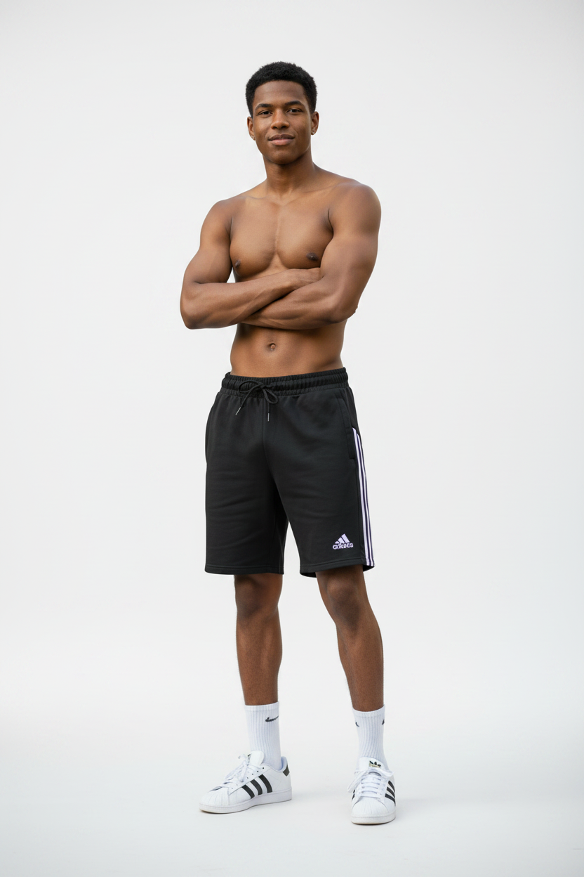 Short en coton (Adidas) 3 stripes avec fermeture confortable (4 couleurs disponibles) MSSCA04