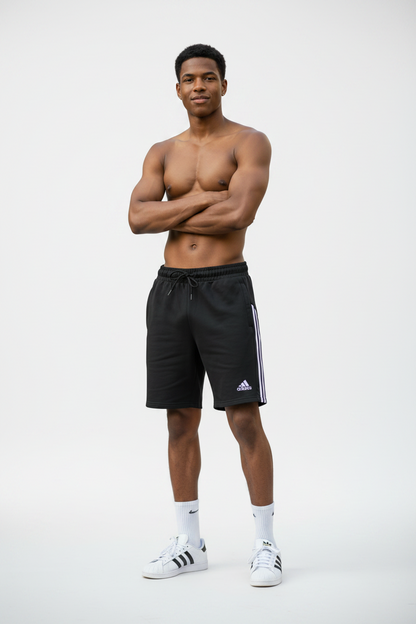 Short en coton (Adidas) 3 stripes avec fermeture confortable (4 couleurs disponibles) MSSCA04
