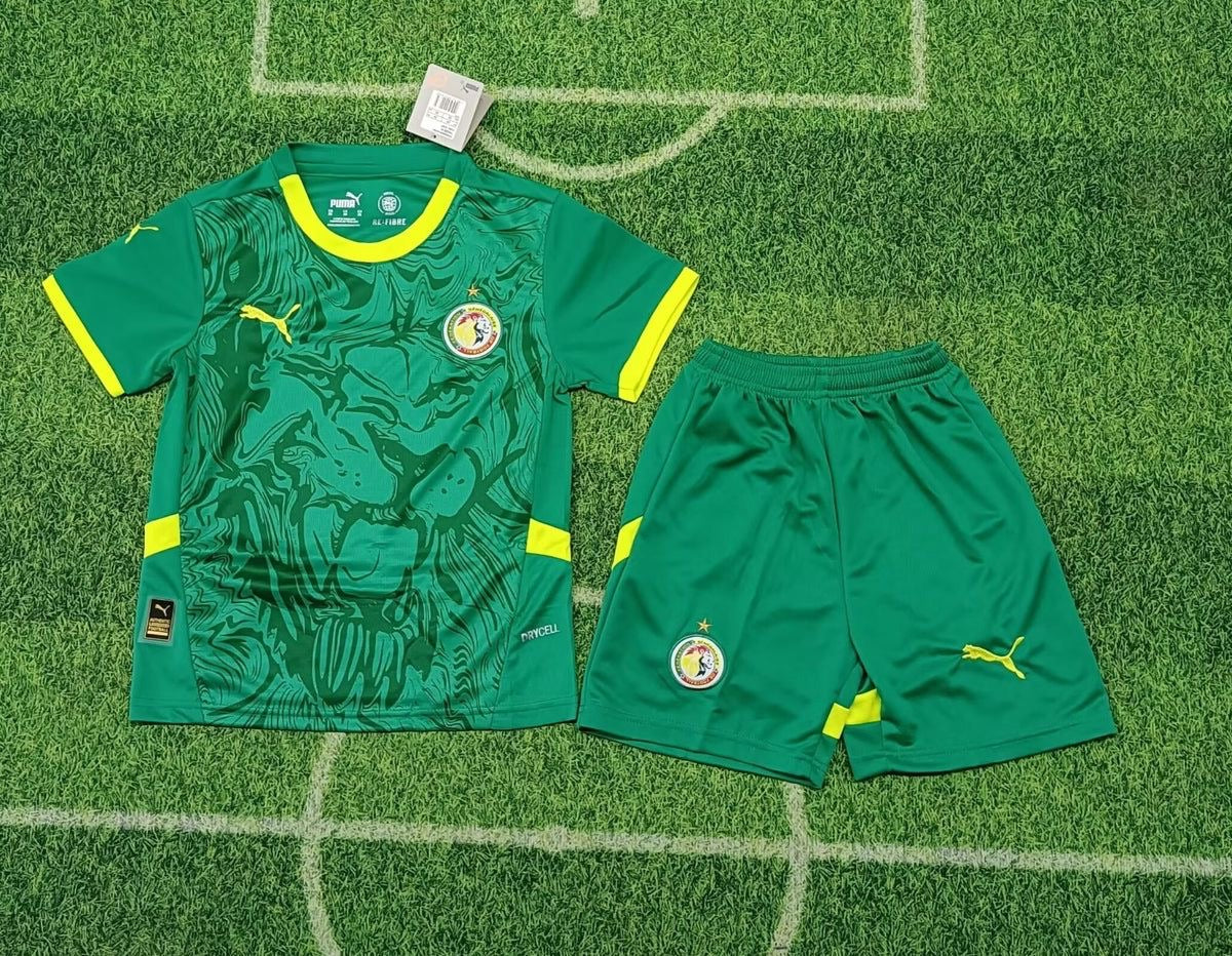 Ensemble Maillot Sénégal (Lions de la Teranga) pour Enfants Extérieur (vert) 2025-2026