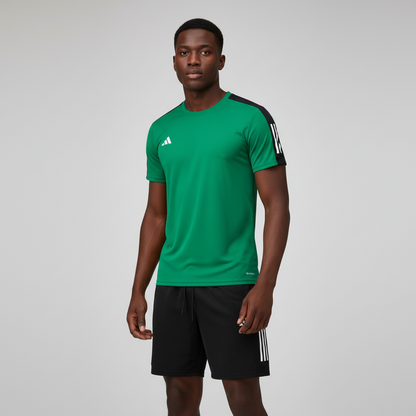 Ensemble de sport Adidas Unisexe – T-shirt & Short (Vert/Noir)