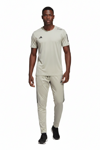 Ensemble Sport (Adi-das) – T-shirt & Pantalon Style Performance Beige Olive TPESMSA01