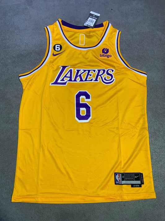 Maillot Basketball Lakers (#6) Jaune