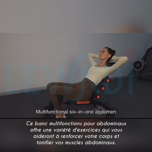 Fitness Banc multifonctions pour abdominaux fitness avec bande résistance