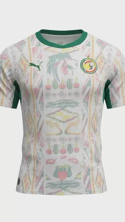 Maillot officiel de Cup de monde 2026  l’équipe nationale du Sénégal (Lions de la Teranga) Domicile (blanc)