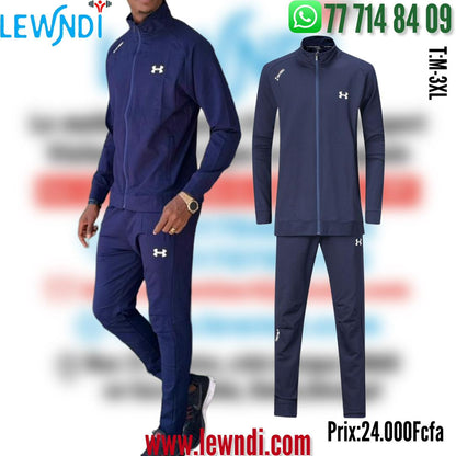 Ensemble Survêtement Classique UA Marine (coton leger) avec fermeture MSESUA03