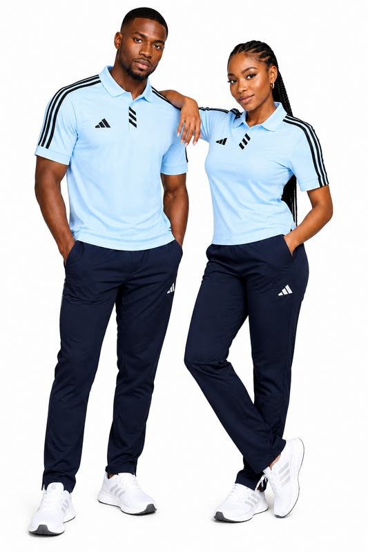 Ensemble Polo & Pantalon de Sport Adi-das (Bleu/Marine) TSCETPA02