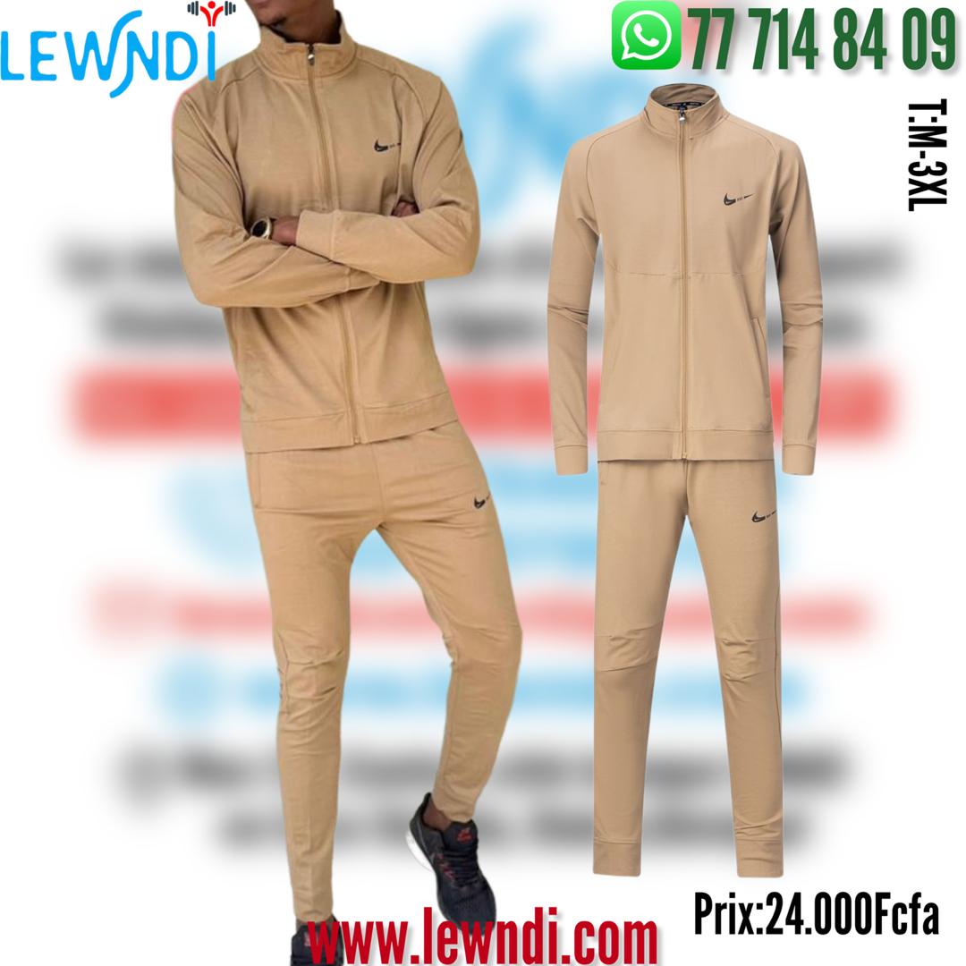 Ensemble Survêtement Classique Nike Beige (coton leger) avec fermeture MSESN05