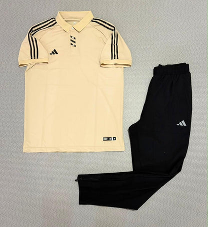 Ensemble Polo & Pantalon de Sport Adi-das (Beige/Noir) TSCETPA04
