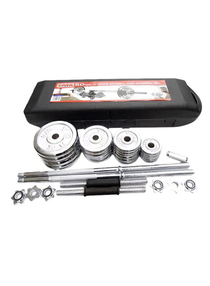 Kit d'haltères chromées 50KG York Fitness