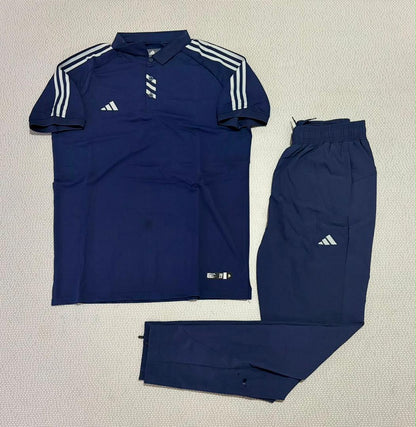 Ensemble Polo & Pantalon de Sport Adi-das (Bleu Marine/Marine) TSCETPA03