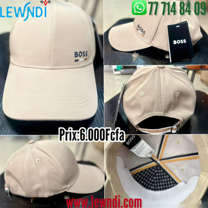 Casquette Boss biege(tricolore) Ajustable – Logo Brodé | Unisexe