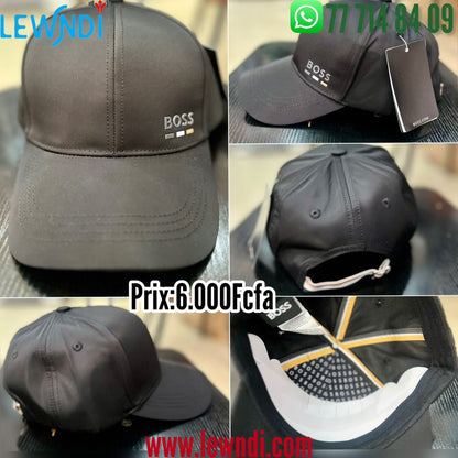 Casquette Boss Noir (tricolore) Ajustable – Logo Brodé | Unisexe