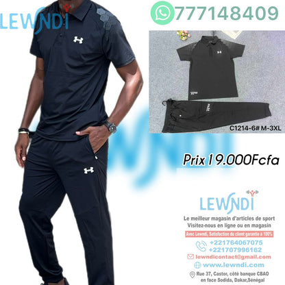 Ensemble T-shirt à col roulé avec pantalon Under Armour (Noir) MSELP07
