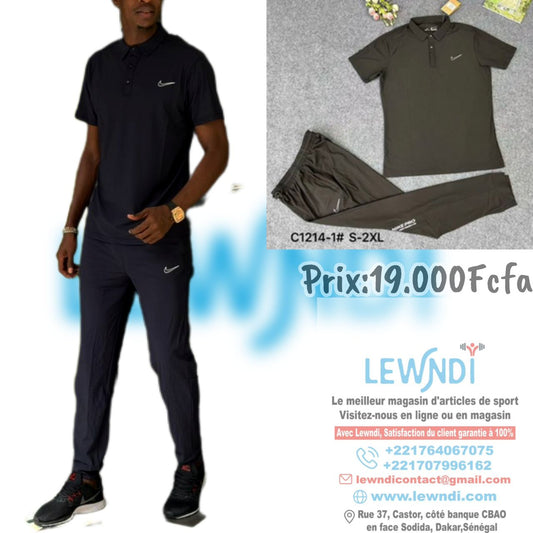 Ensemble classique col roulé avec pantalon (Noir) Nike ECPMS02