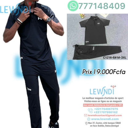 Ensemble T-shirt à col roulé avec pantalon Under Armour (Noir) MSELP07
