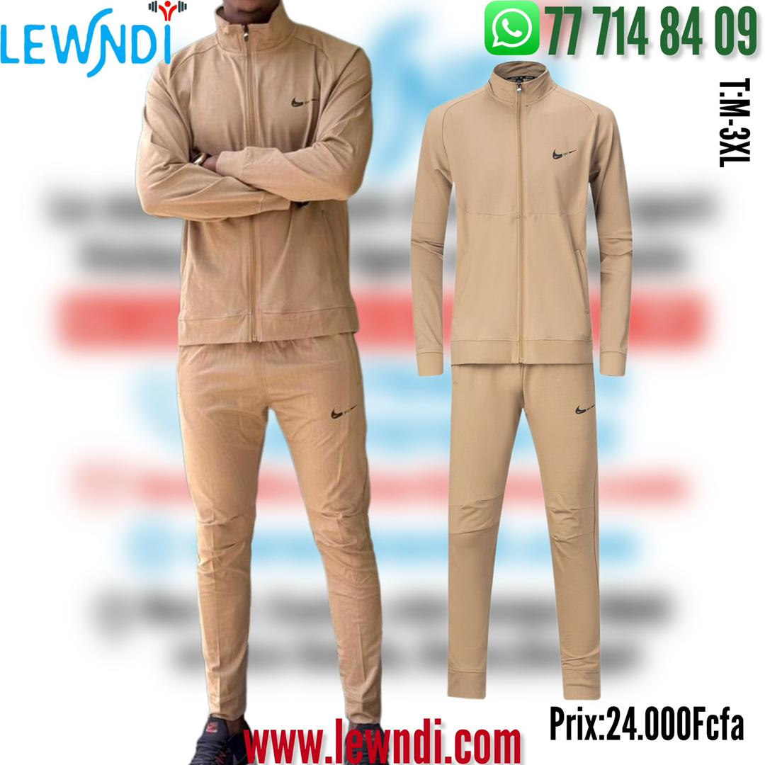 Ensemble Survêtement Classique Nike Beige (coton leger) avec fermeture MSESN05