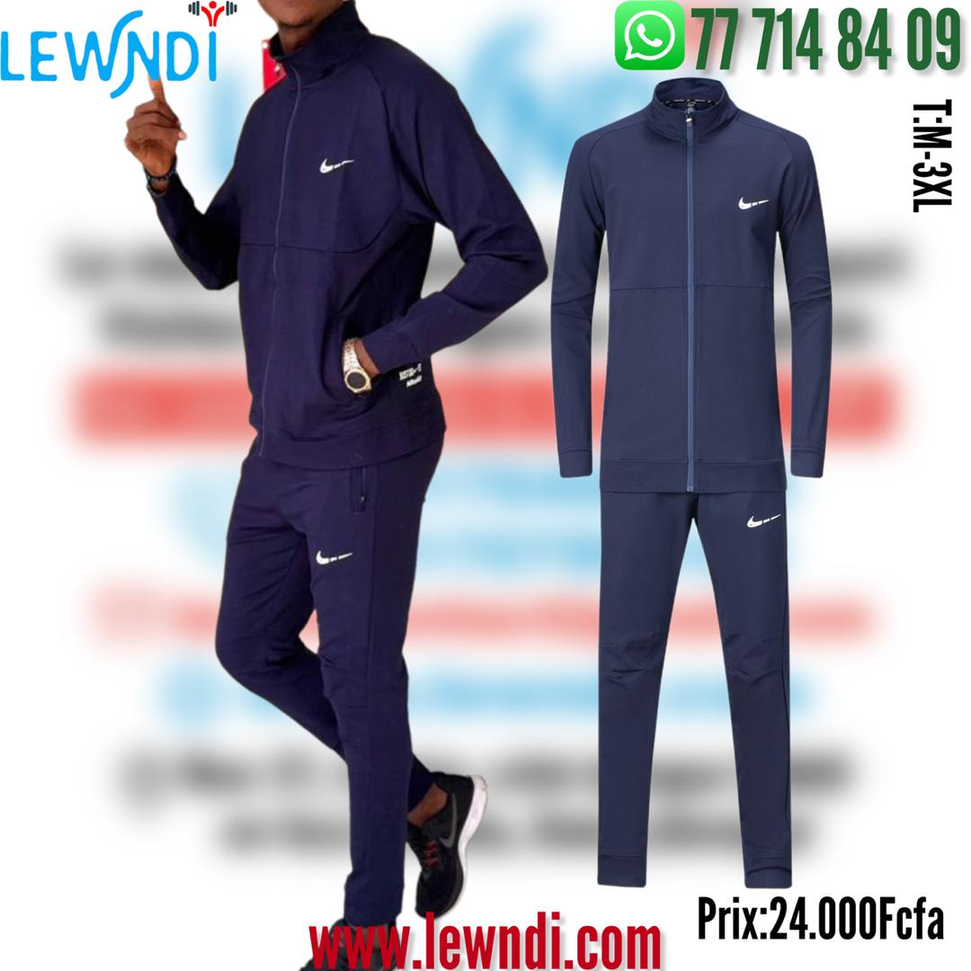 Ensemble Survêtement Classique Nike Marine (coton leger) avec fermeture MSESN06