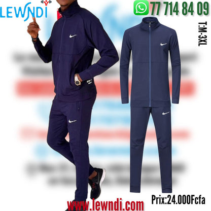 Ensemble Survêtement Classique Nike Marine (coton leger) avec fermeture MSESN06