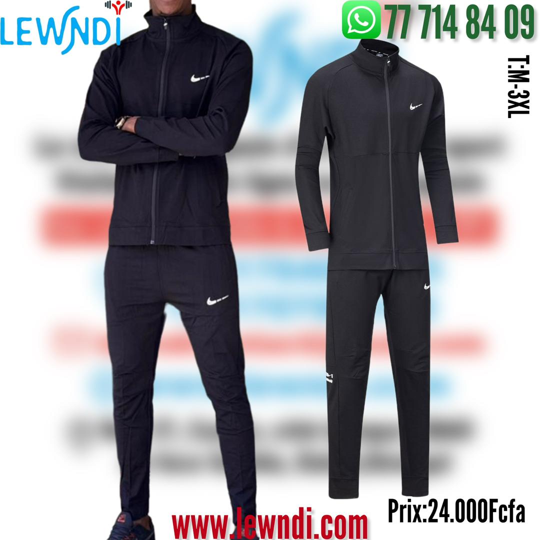 Ensemble Survêtement Classique Nike Noir (coton leger) avec fermeture MSESN04