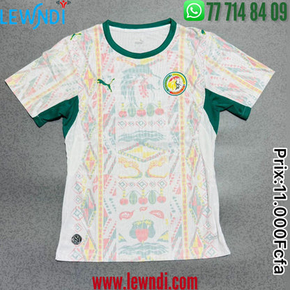 Maillot officiel de Cup de monde 2026  l’équipe nationale du Sénégal (Lions de la Teranga) Domicile (blanc)