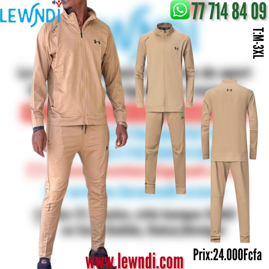 Ensemble Survêtement Classique UA Beige (coton leger) avec fermeture MSESUA02