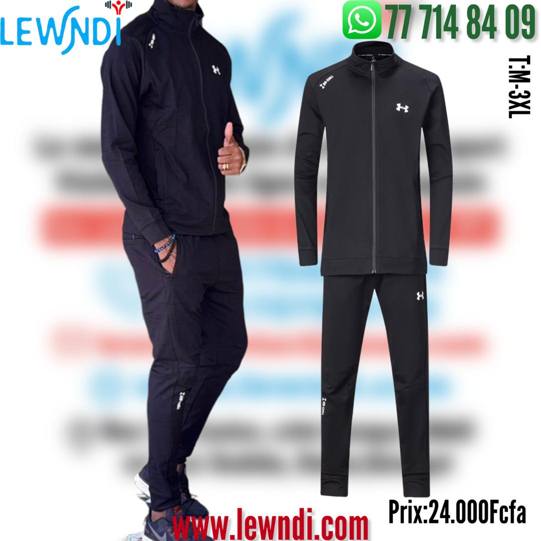 Ensemble Survêtement Classique UA Noir(coton leger) avec fermeture MSESUA01
