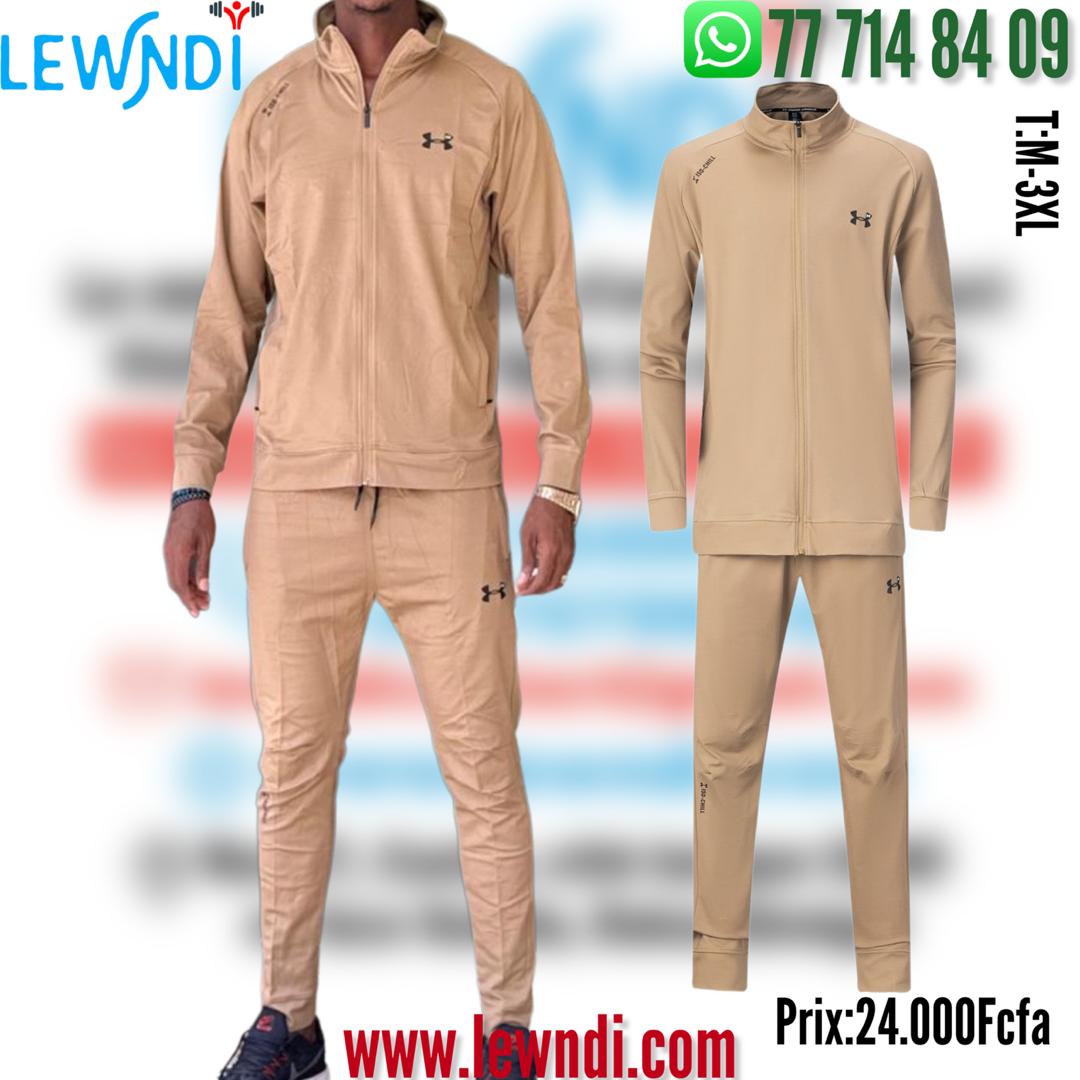 Ensemble Survêtement Classique UA Beige (coton leger) avec fermeture MSESUA02