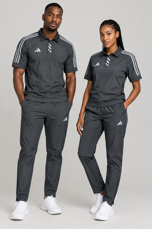 Ensemble Polo & Pantalon de Sport Adi-das (Gris foncé/Gris) TSCETPA06