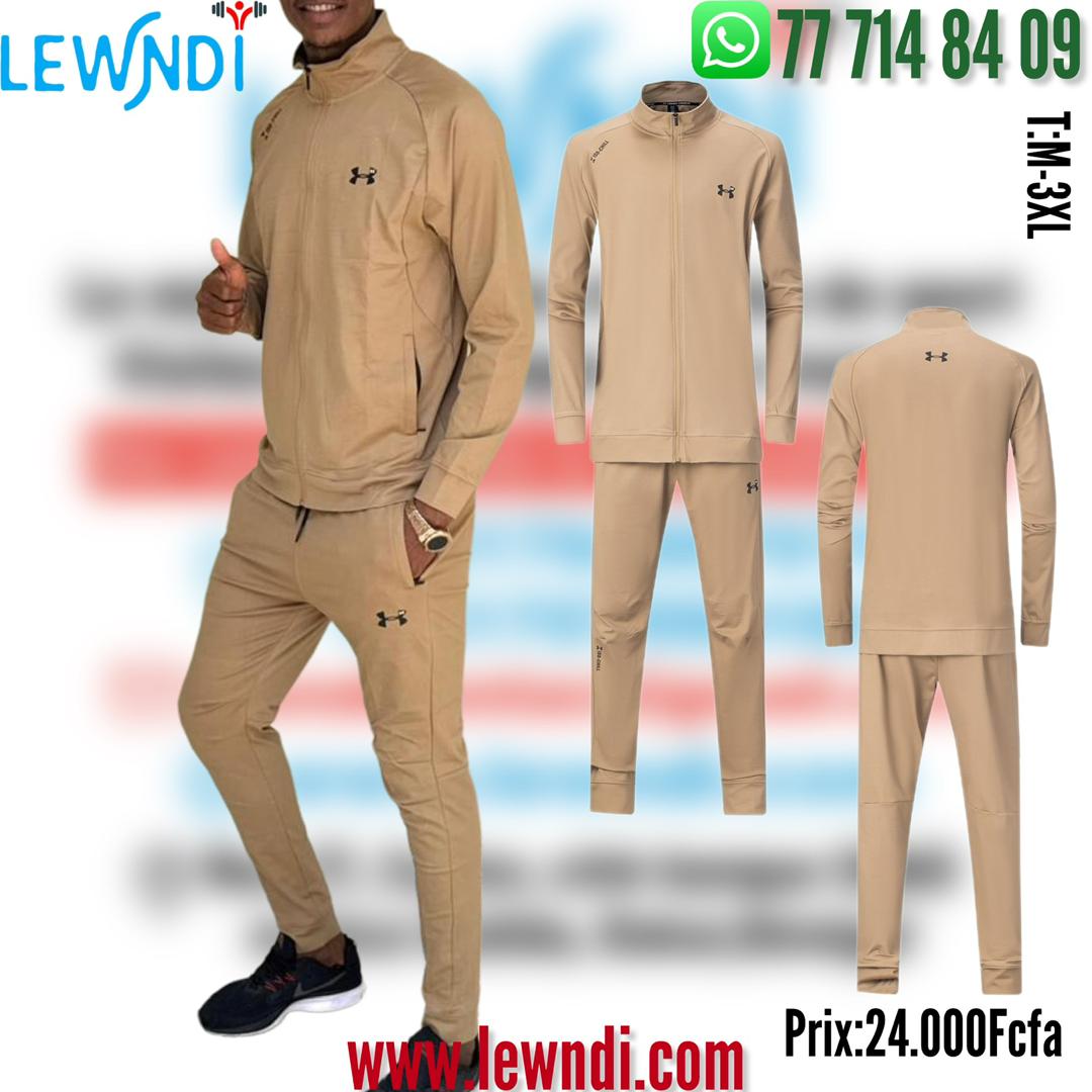 Ensemble Survêtement Classique UA Beige (coton leger) avec fermeture MSESUA02