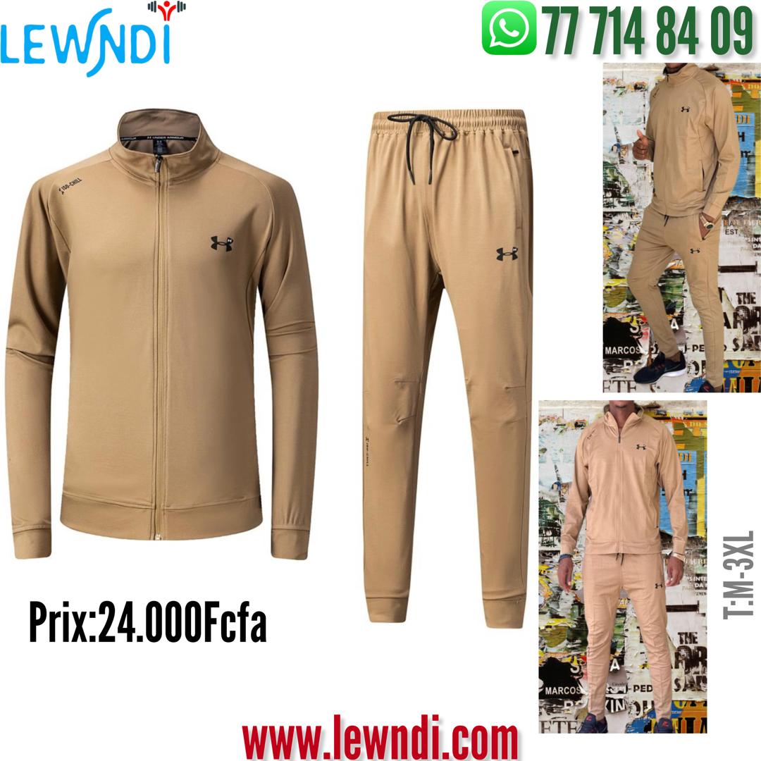 Ensemble Survêtement Classique UA Beige (coton leger) avec fermeture MSESUA02