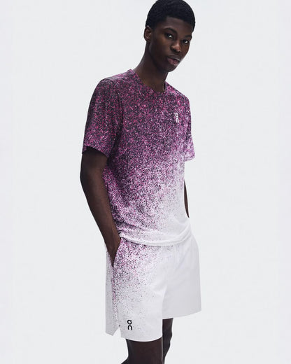 Ensemble Loisir T-shirt & Short avec fermeture – Dégradé Rose, Noir et Blanc