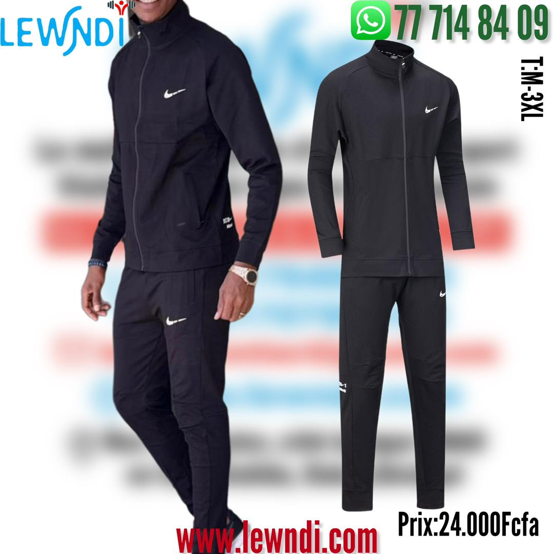 Ensemble Survêtement Classique Nike Noir (coton leger) avec fermeture MSESN04