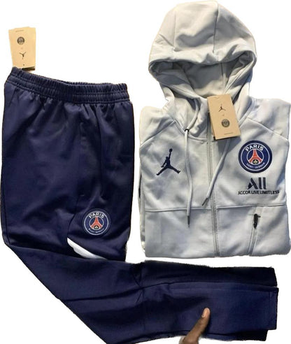 Ensemble Survêtement PSG (Gris) 2023 avec Capuche