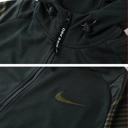 Ensemble survêtement Nike Tech Pro  (Vert foncé) avec capuche