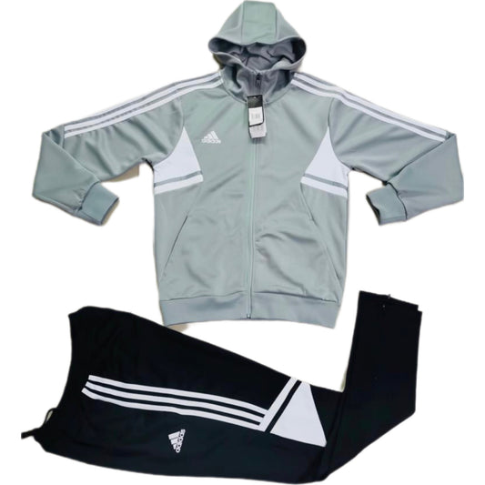 Ensemble survêtement Adidas Training (Gris) avec capuche